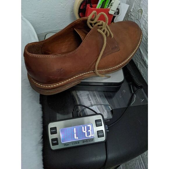 Frye James‎ Crepe Brown Leather Plain Toe Oxfords Mens Size 8.5 main image 5